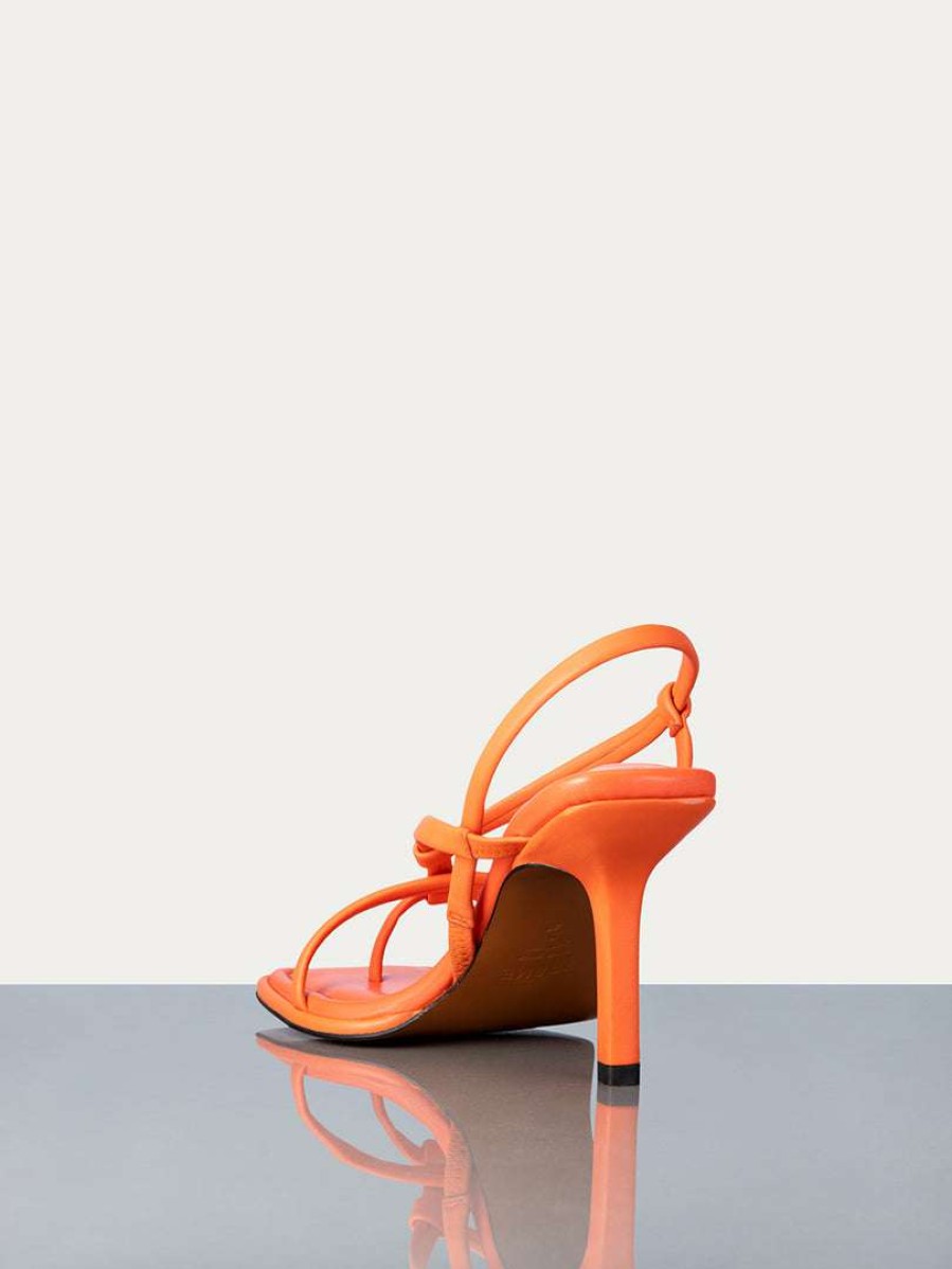 Women * | Cheap Frame-Denim Women Le Addison Sandal — Orange Crush