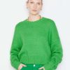 Women * | Best Sale Frame-Denim Oversized Crop Sweater — Women Grass Green