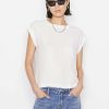 Women * | Promo Frame-Denim Washable Silk Oversized Tee — Women Off White