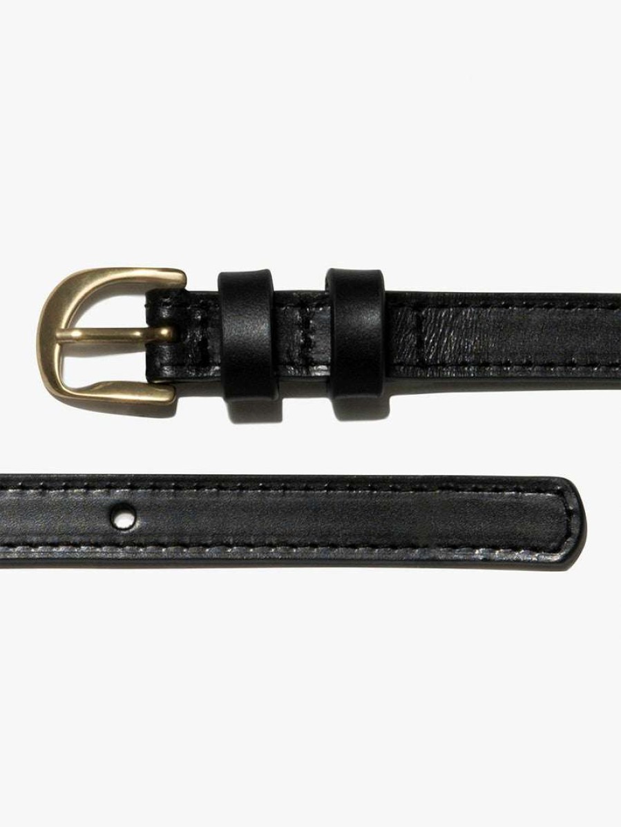 Women * | Wholesale Frame-Denim Petit Twist Buckle Belt — Women Noir