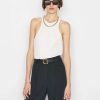 Women * | New Frame-Denim Ringer Tank — Blanc