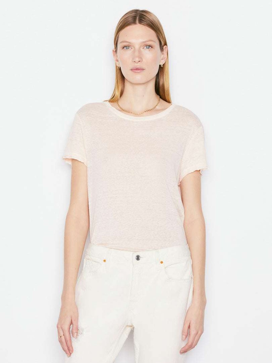 Women * | Best Pirce Frame-Denim Clothing Easy True Tee — Nude Pink