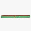 Women * | Cheapest Frame-Denim Twist Buckle Belt — Women Grass Green