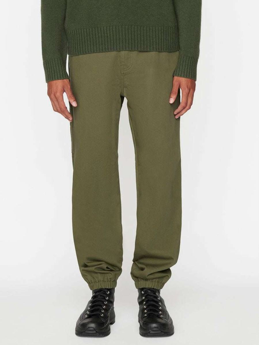 Men * | New Frame-Denim Active Denim Jogger — Military Green