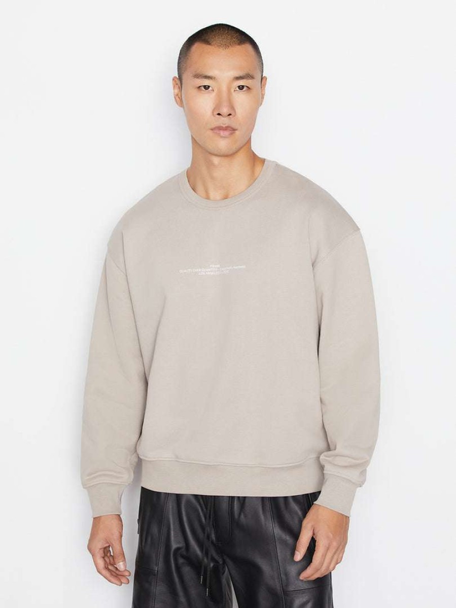 Men * | Outlet Frame-Denim Men Oversized Sweatshirt — Canvas Beige