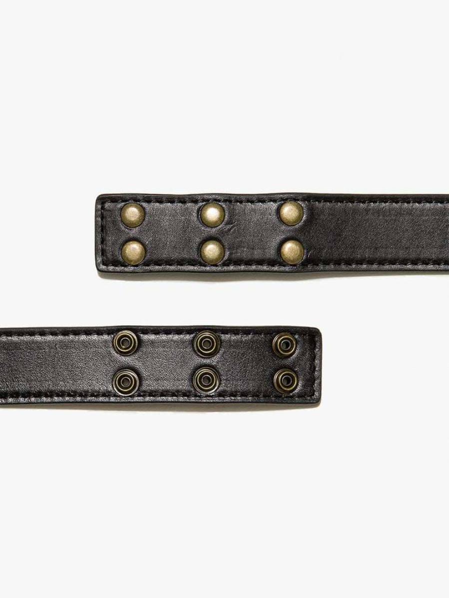 Women * | Deals Frame-Denim Triple Twist Waist Belt — Noir