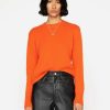 Women * | Best Deal Frame-Denim Clean Crewneck Sweater — Mandarin