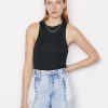 Women * | Wholesale Frame-Denim Reverse Seam Tank — Noir