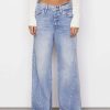 Women * | Promo Frame-Denim Women Le Baggy Palazzo — Iceberg Flat