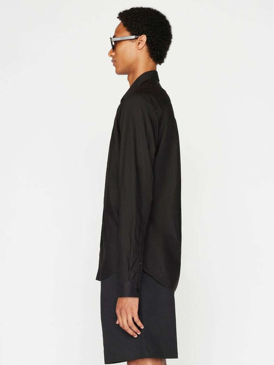 Men * | Wholesale Frame-Denim Classic Poplin Shirt — Noir