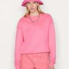 Women * | Outlet Frame-Denim Oversized Crew — Women Hot Pink