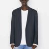 Men * | Discount Frame-Denim Unstructured Wool Blazer — Men Dark Navy