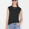 Women * | Wholesale Frame-Denim Le Mid Rise Muscle Tee — Women Noir