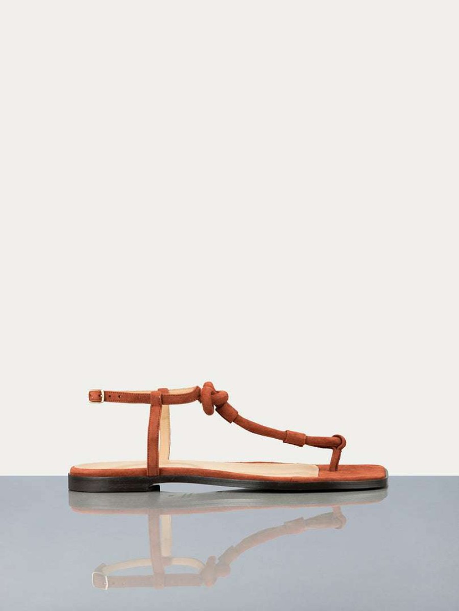 Women * | Deals Frame-Denim Women Le Lunit Sandal — Brick