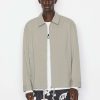 Men * | Cheap Frame-Denim Poplin Coach Jacket — Men Grey Green