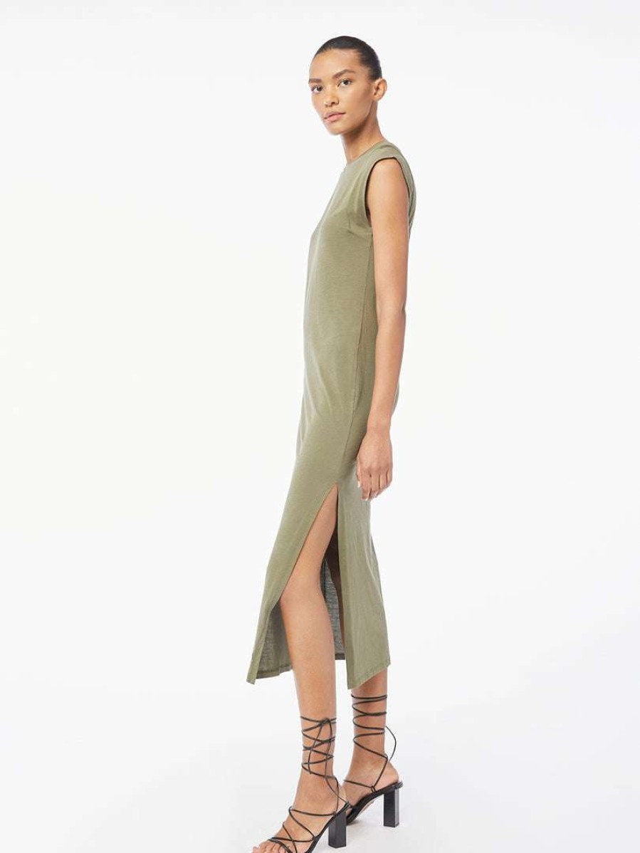 Women * | New Frame-Denim Women Le Muscle Maxi Dress — Military