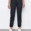 Women * | Cheap Frame-Denim Banded Bottom Trapunto Moto Pant — Washed Black