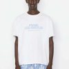 Men * | Discount Frame-Denim Men Frame Logo Short Sleeve Tee — Blanc