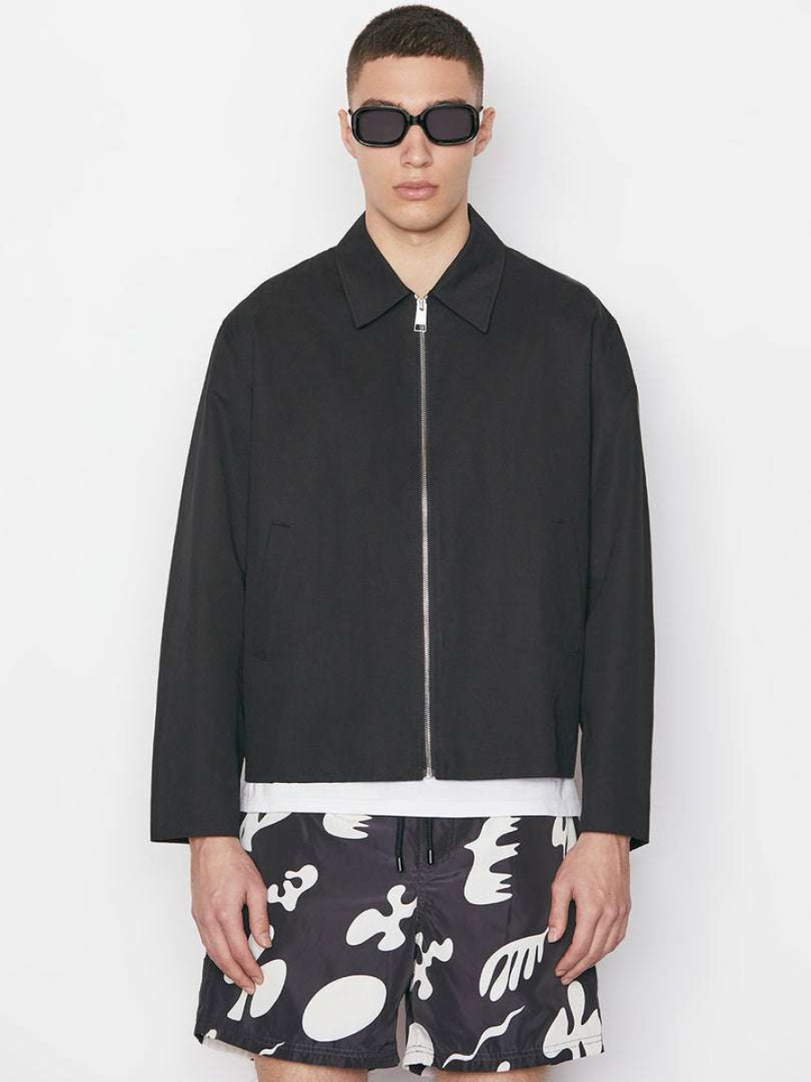 Men * | Top 10 Frame-Denim Summer Blouson Jacket — Men Noir