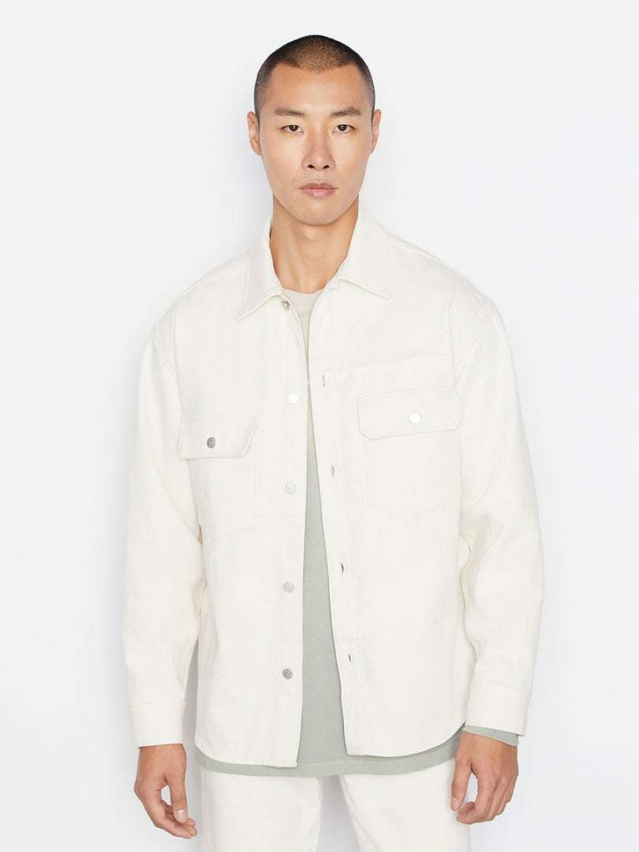 Men * | Best Deal Frame-Denim Modern Blocking Overshirt — Men Natural