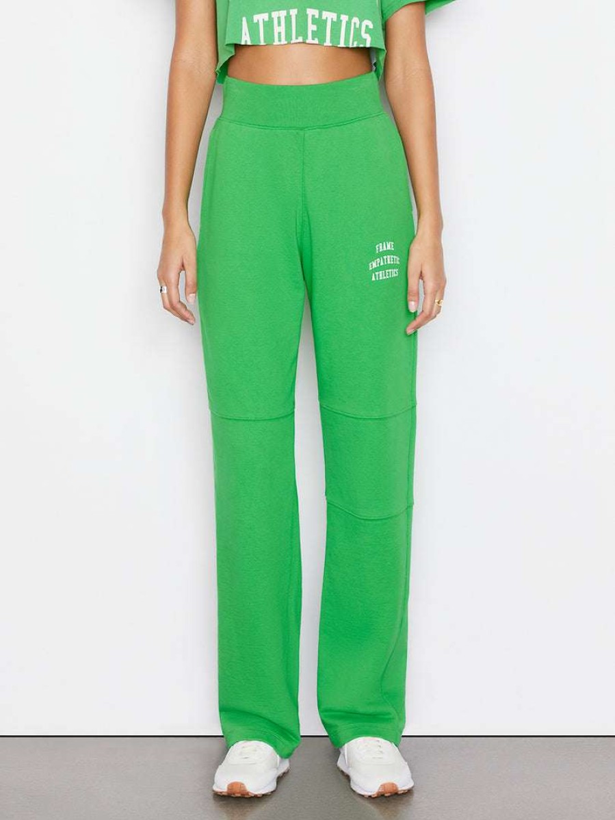 Women * | Cheap Frame-Denim Mixed Sweatpant — Grass Green