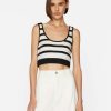 Women * | Best Deal Frame-Denim Breton Stripe Bralette — Women Off White Multi