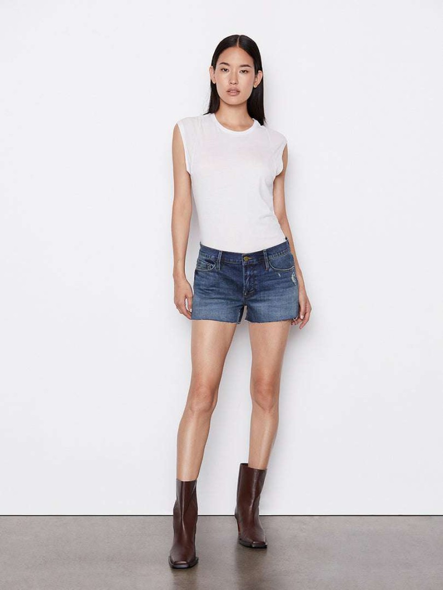 Women * | Buy Frame-Denim Le Cut Off — Women Azure