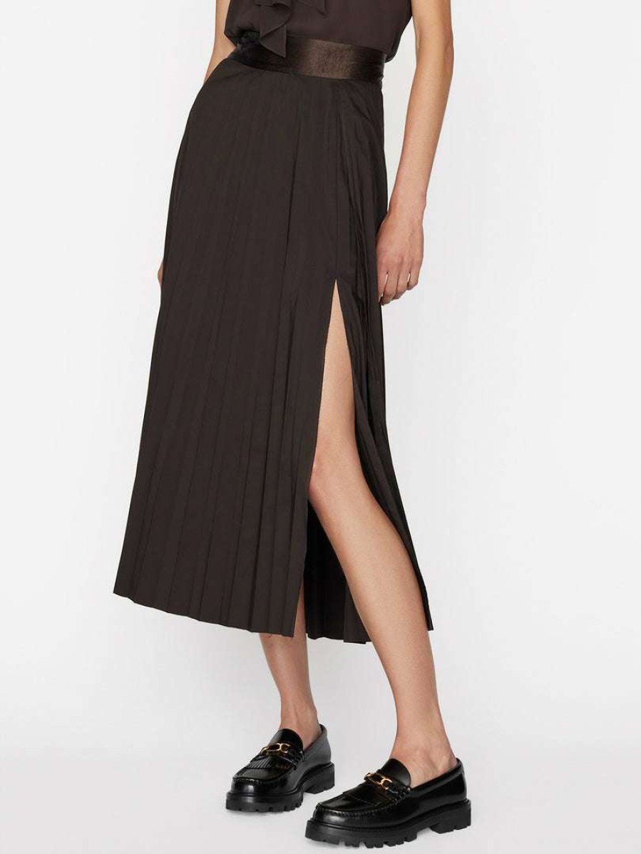 Women * | Cheapest Frame-Denim Pleated Wrap Skirt — Americano