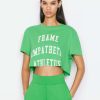 Women * | Brand New Frame-Denim Cutoff Slouchy Tee — Women Grass Green