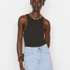 Women * | Deals Frame-Denim Women Ringer Tank — Noir