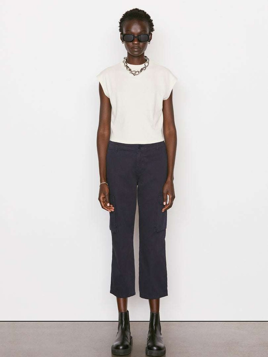 Women * | Cheap Frame-Denim Relaxed Utility Pant — Washed Navy