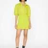 Women * | Budget Frame-Denim Smocked Shirt Dress — Women Flash Lime