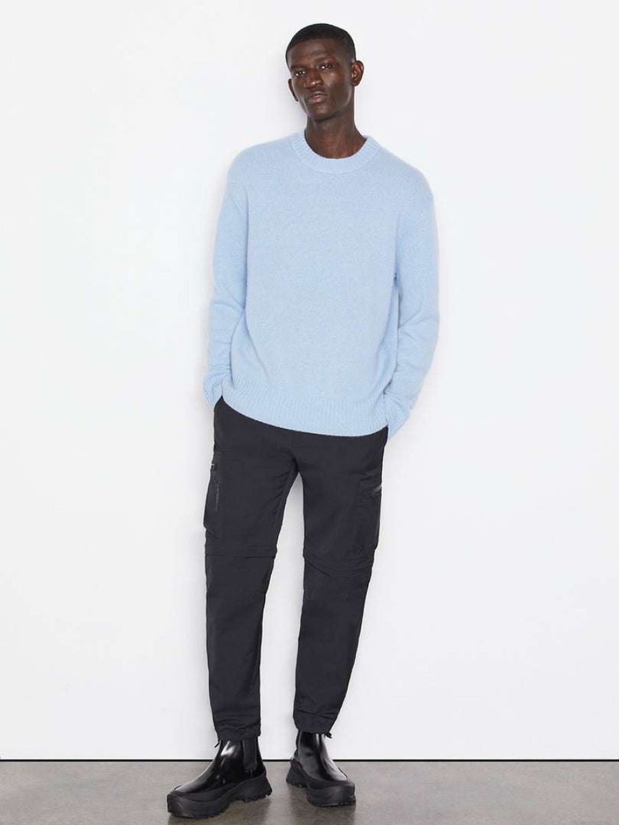 Men * | Best Sale Frame-Denim The Cashmere Crewneck Sweater — Men Powder Blue